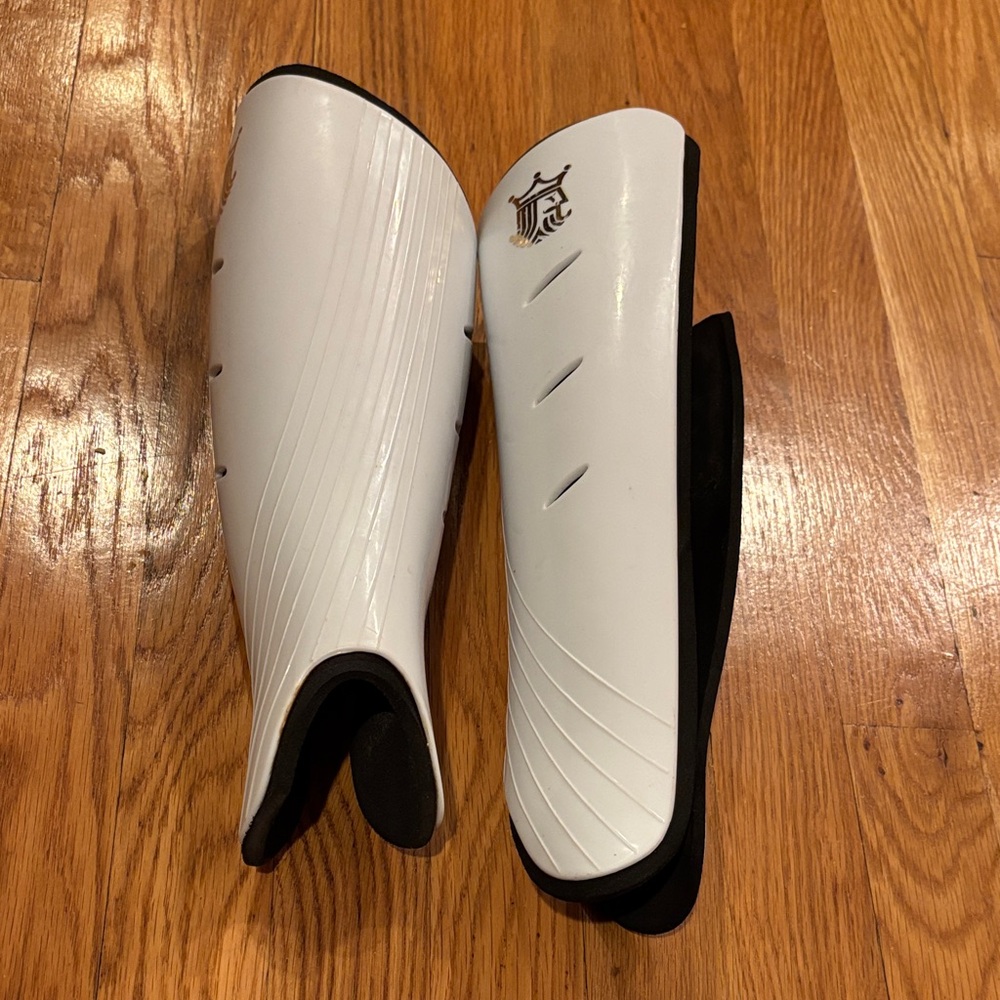 Vintage Brine White Field Hockey Shin Guards